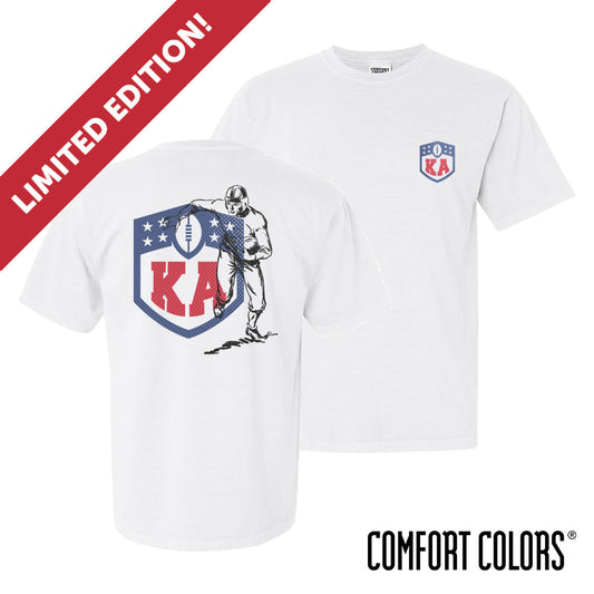 New! Kappa Alpha Limited Edition Comfort Colors Touchdown Tradition Short Sleeve Tee