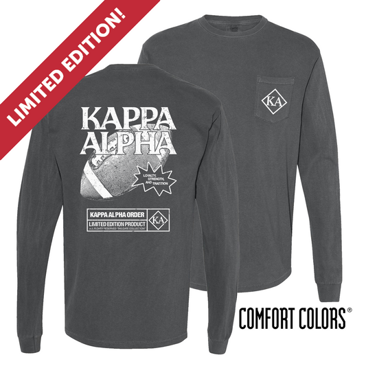 New! Kappa Alpha Limited Edition Gridiron Season Long Sleeve Tee