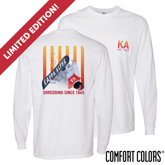 New! Limited Edition Kappa Alpha Comfort Colors Slope Shredder Long Sleeve Tee