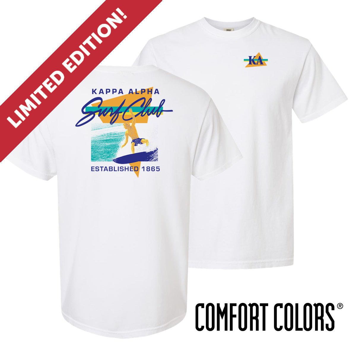 New! Kappa Alpha Retro Surf Club Short Sleeve Tee