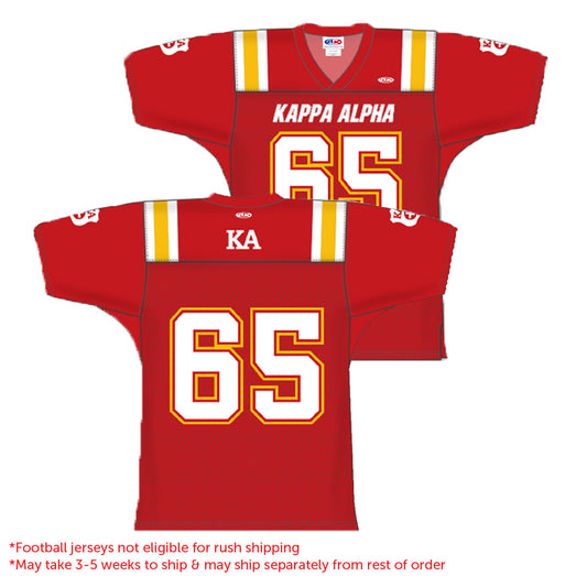 New! Kappa Alpha Order Sublimated Football Jersey