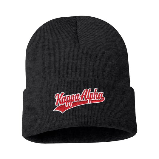 New! Kappa Alpha Signature Charcoal Beanie