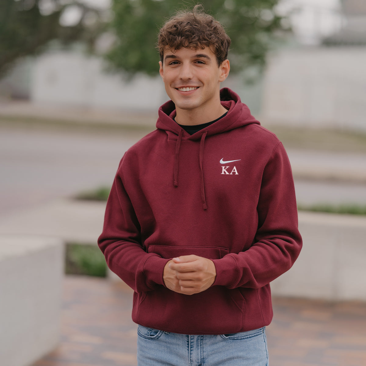 Burgundy kappa hoodie hotsell