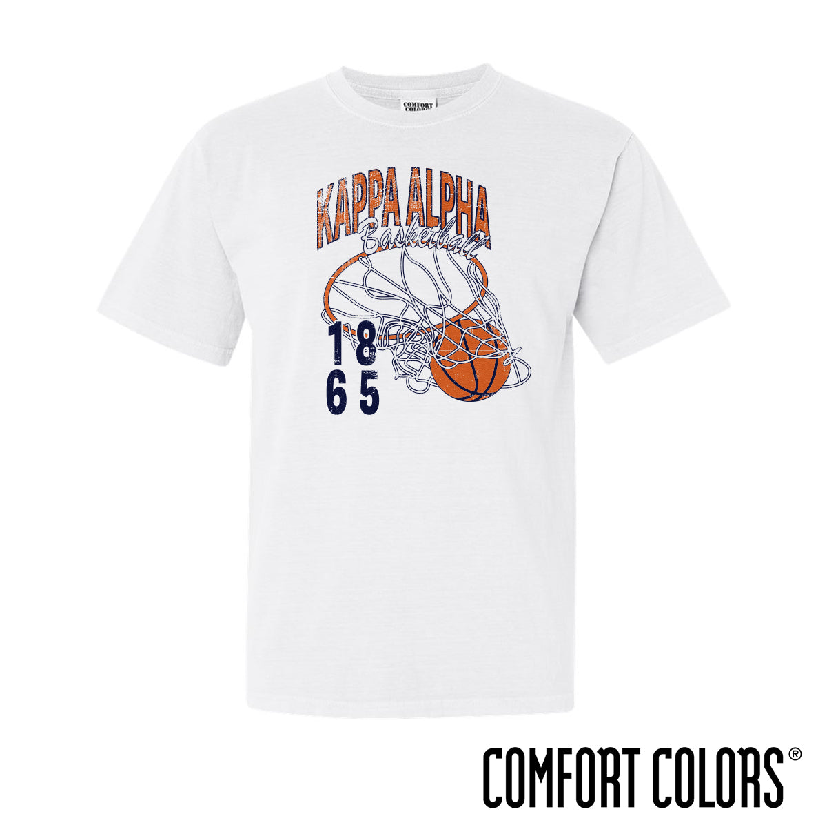 Kappa Alpha Comfort Colors Retro Basketball Short Sleeve Tee – Kappa ...