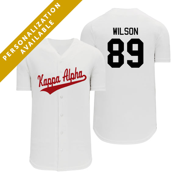 Kappa Alpha Personalized White Mesh Baseball Jersey – Kappa Alpha Order  Official Store