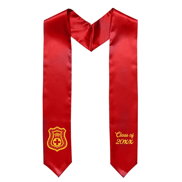 Kappa Alpha Embroidered Crest Graduation Stole